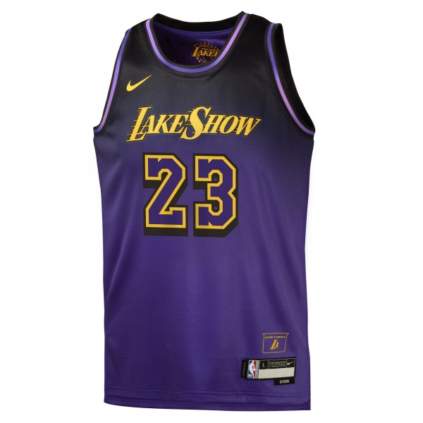 Игровая джерси LeBron James Los Angeles Lakers Nike Youth 2024/25 Swingman Player - City Edition - Purple