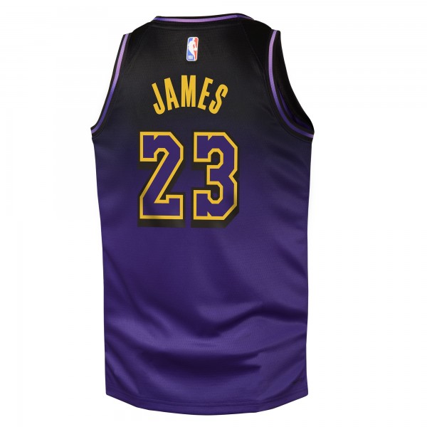 Игровая джерси LeBron James Los Angeles Lakers Nike Youth 2024/25 Swingman Player - City Edition - Purple