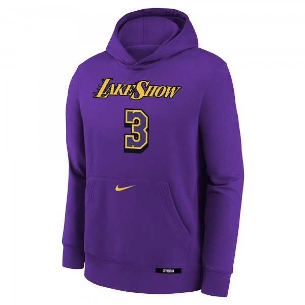 Толстовка Anthony Davis Los Angeles Lakers Nike Youth 2024/25 City Edition Name & Number - Purple