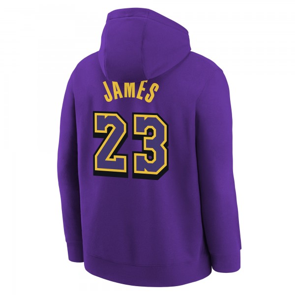 Толстовка LeBron James Los Angeles Lakers Nike Youth 2024/25 City Edition Name & Number - Purple