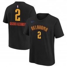 Футболка Youth Oklahoma City Thunder Shai Gilgeous-Alexander Nike Black 2024/25 City Edition Name & Number