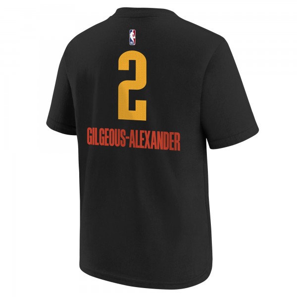 Футболка Youth Oklahoma City Thunder Shai Gilgeous-Alexander Nike Black 2024/25 City Edition Name & Number
