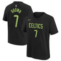 Футболка Jaylen Brown Boston Celtics Nike Youth 2024/25 City Edition Name & Number - Black