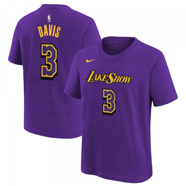 Футболка Anthony Davis Los Angeles Lakers Nike Youth 2024/25 City Edition Name & Number - Purple