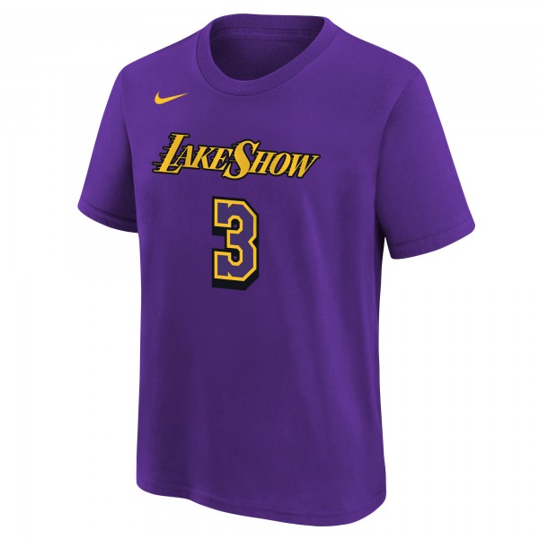 Футболка Anthony Davis Los Angeles Lakers Nike Youth 2024/25 City Edition Name & Number - Purple