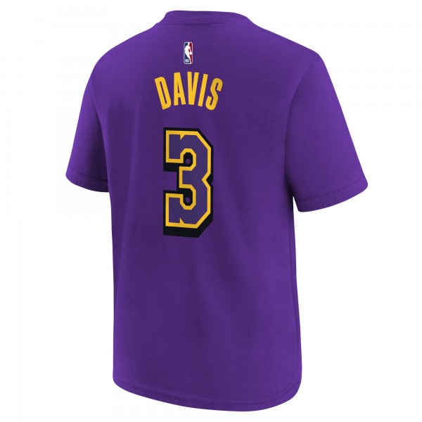Футболка Anthony Davis Los Angeles Lakers Nike Youth 2024/25 City Edition Name & Number - Purple