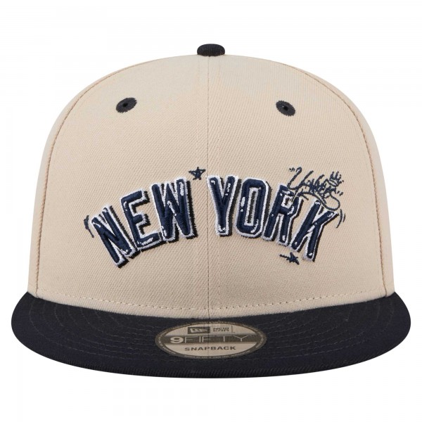 Бейсболка New York Yankees New Era Cream/Black Team Art 9FIFTY Snapback