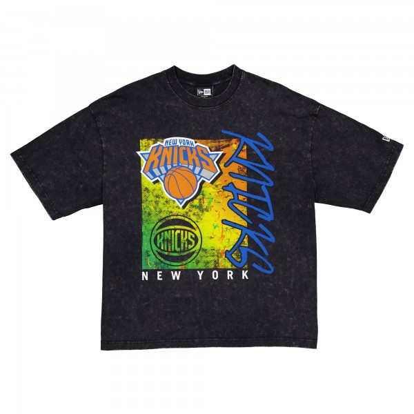 Футболка New York Knicks New Era Sport Classics Enzyme Washed - Black