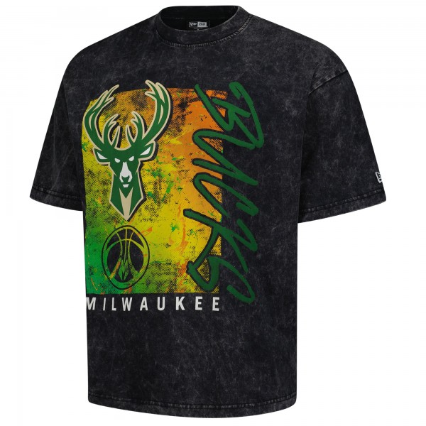 Футболка Milwaukee Bucks New Era Sport Classics Enzyme Washed - Black