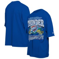 Футболка Oklahoma City Thunder New Era Blue Distressed Sport Classics
