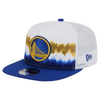 Бейсболка Golden State Warriors New Era Dip-Dye 9FIFTY A-Frame Trucker - White/Royal