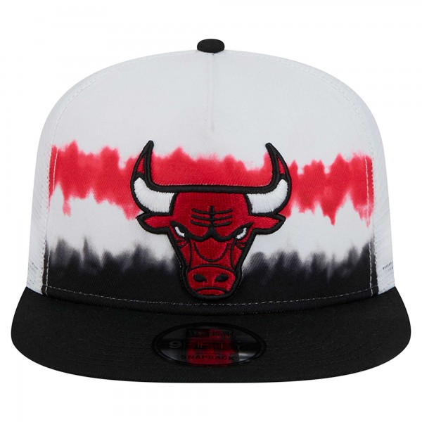 Бейсболка Chicago Bulls New Era Dip-Dye 9FIFTY A-Frame Trucker - White/Black