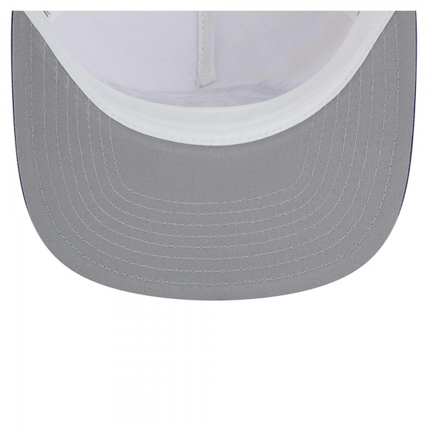 Бейсболка Los Angeles Lakers New Era White/Purple Dip-Dye 9FIFTY A-Frame Trucker Snapback