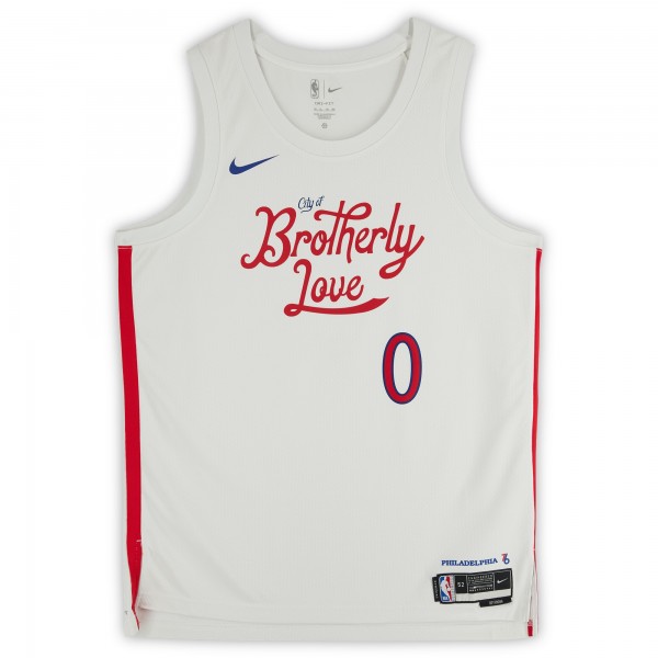 Tyrese Maxey Philadelphia 76ers Autographed Fanatics Authentic White Nike 2022-23 City Edition Swingman Jersey