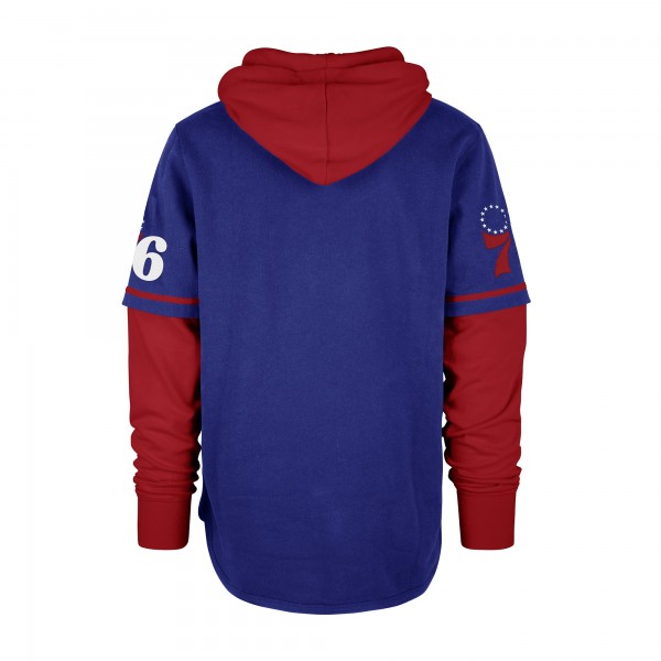 Philadelphia 76ers 47 Royal Trifecta Shortstop Pullover Hoodie