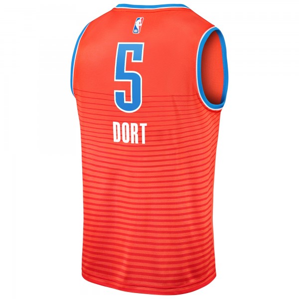 Игровая джерси Oklahoma City Thunder Luguentz Dort Fanatics Orange Fast Break Replica Player - Statement Edition