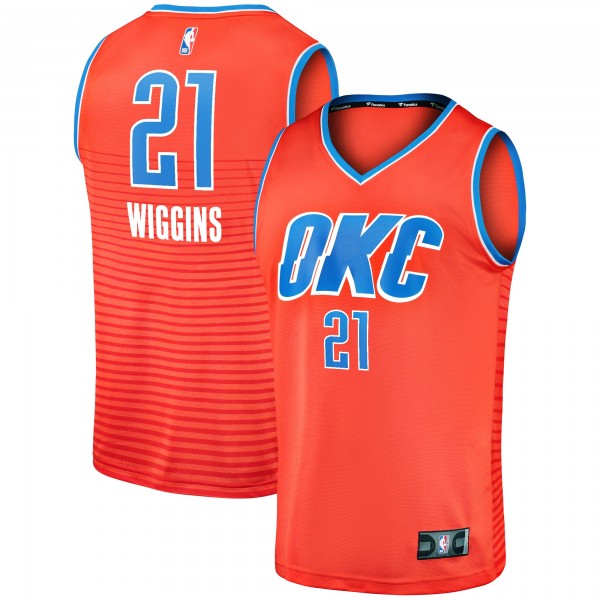 Игровая джерси Oklahoma City Thunder Aaron Wiggins Fanatics Orange Fast Break Replica Player - Statement Edition
