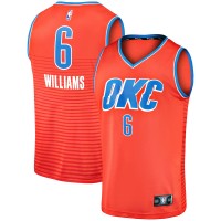 Игровая джерси Oklahoma City Thunder Jaylin Williams Fanatics Orange Fast Break Replica Player - Statement Edition