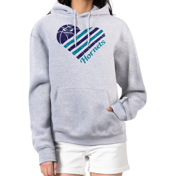 Женская толстовка Charlotte Hornets G-III 4Her by Carl Banks Heather Gray Heart