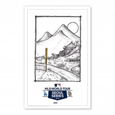 Los Angeles Dodgers vs. San Diego Padres 2024 MLB World Tour Seoul Series 11 x 17 Limited Edition Poster Print