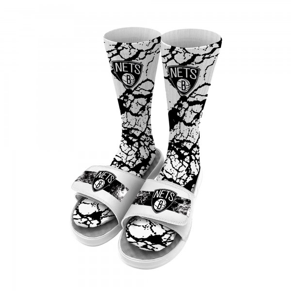 Носки и шлепки Brooklyn Nets ISlide Distressed