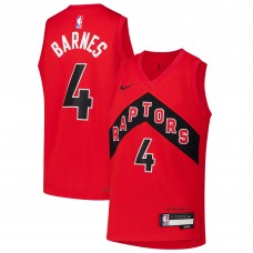 Подростковая Toronto Raptors Scottie Barnes Nike Red Swingman Jersey - Icon Edition