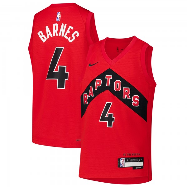 Подростковая Toronto Raptors Scottie Barnes Nike Red Swingman Jersey - Icon Edition