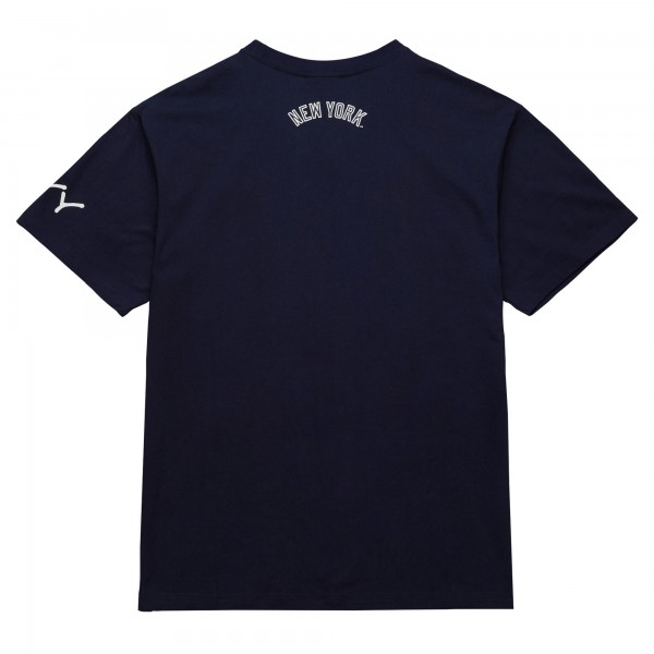 New York Yankees Derek Jeter Mitchell & Ness Navy Cooperstown Collection Heavyweight Premium Player Vintage Logo T-Shirt