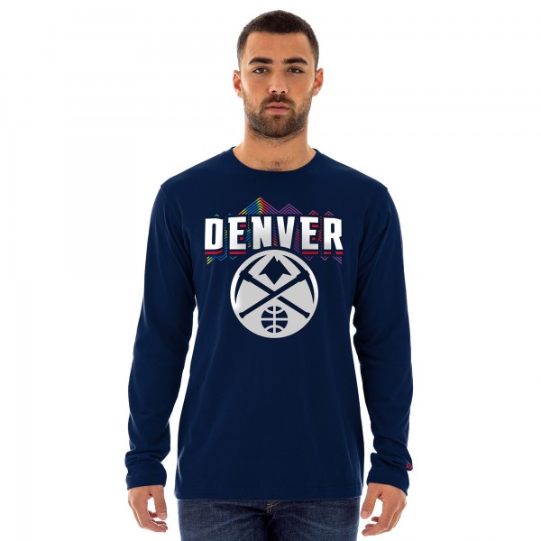 Футболка с длинным рукавом Denver Nuggets New Era 2024/25 City Edition - Navy