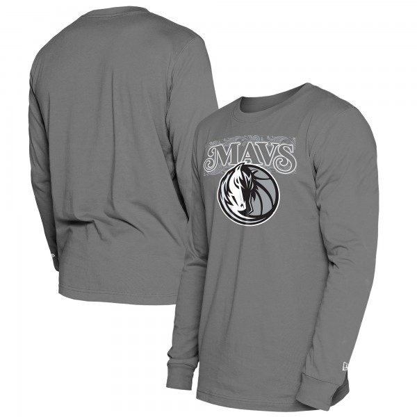 Футболка с длинным рукавом Dallas Mavericks New Era 2024/25 City Edition - Gray