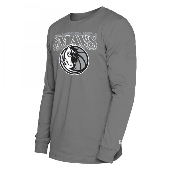Футболка с длинным рукавом Dallas Mavericks New Era 2024/25 City Edition - Gray