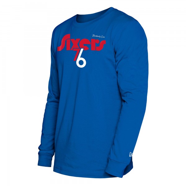 Футболка с длинным рукавом Philadelphia 76ers New Era 2024/25 City Edition - Royal