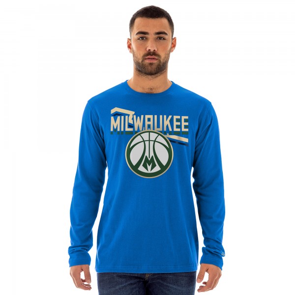 Футболка с длинным рукавом Milwaukee Bucks New Era 2024/25 City Edition - Royal