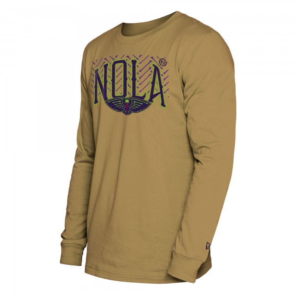 Футболка с длинным рукавом New Orleans Pelicans New Era 2024/25 City Edition - Tan