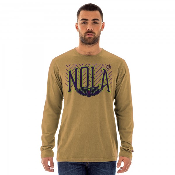 Футболка с длинным рукавом New Orleans Pelicans New Era 2024/25 City Edition - Tan