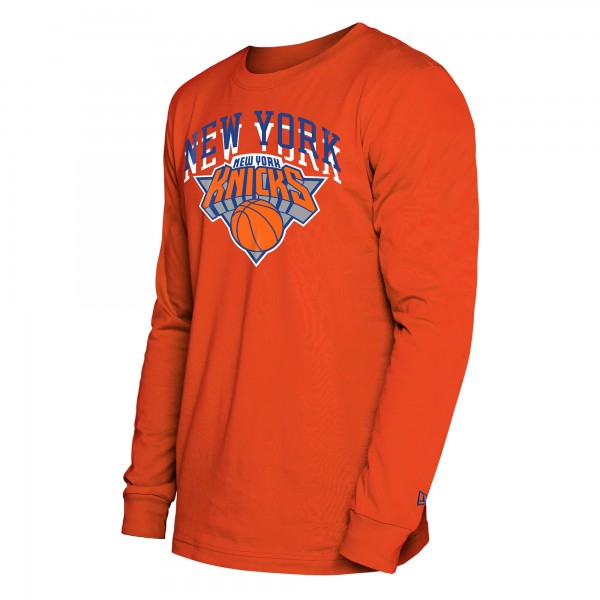 Футболка с длинным рукавом New York Knicks New Era 2024/25 City Edition - Orange