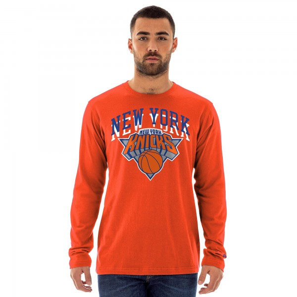 Футболка с длинным рукавом New York Knicks New Era 2024/25 City Edition - Orange