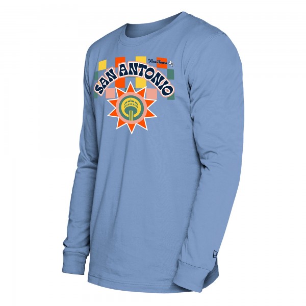 Футболка с длинным рукавом San Antonio Spurs New Era 2024/25 City Edition - Light Blue