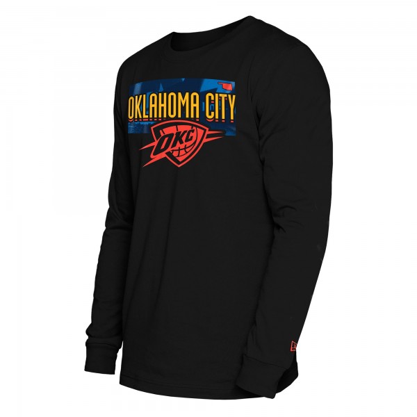 Футболка с длинным рукавом Oklahoma City Thunder New Era 2024/25 City Edition - Black
