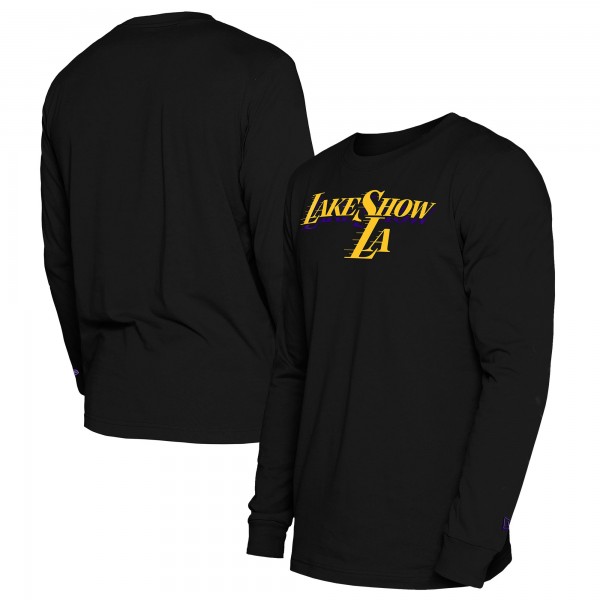 Футболка с длинным рукавом Los Angeles Lakers New Era 2024/25 City Edition - Black