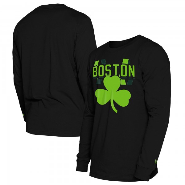 Футболка с длинным рукавом Boston Celtics New Era 2024/25 City Edition - Black