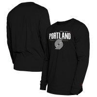 Футболка с длинным рукавом Portland Trail Blazers New Era 2024/25 City Edition - Black
