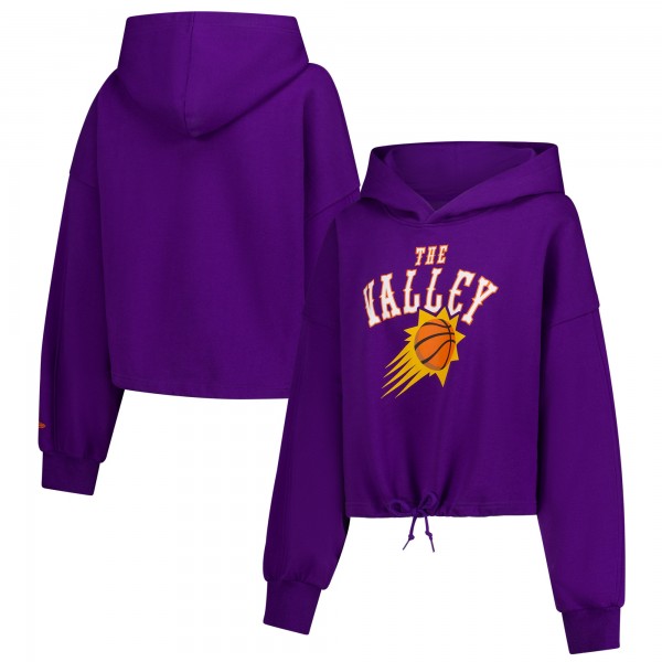 WoPhoenix Suns New Era Purple 2024/25 City Edition Cropped Pullover Hoodie