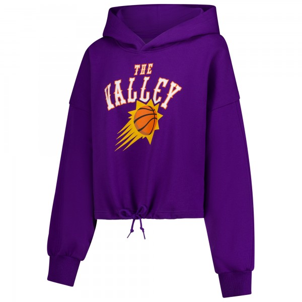 WoPhoenix Suns New Era Purple 2024/25 City Edition Cropped Pullover Hoodie