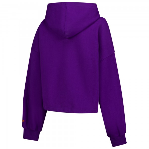 WoPhoenix Suns New Era Purple 2024/25 City Edition Cropped Pullover Hoodie