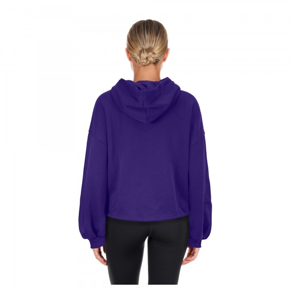 WoPhoenix Suns New Era Purple 2024/25 City Edition Cropped Pullover Hoodie