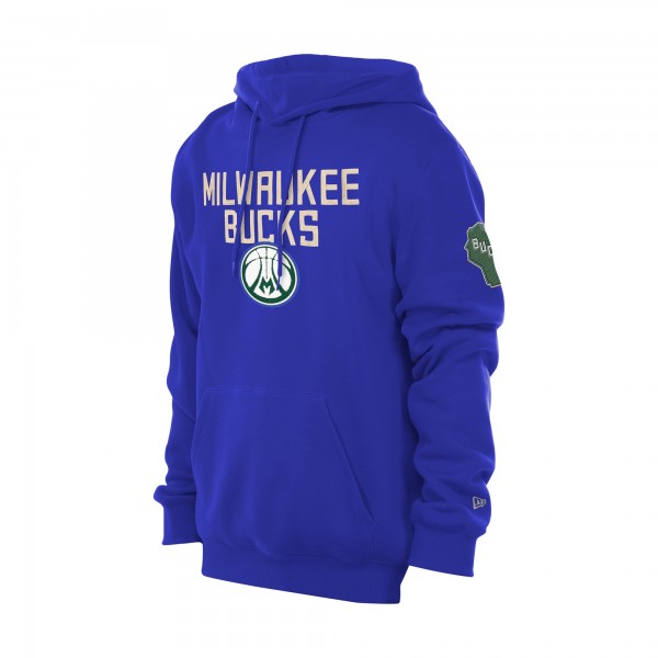 Толстовка Milwaukee Bucks New Era 2024/25 City Edition Chenille Heavyweight - Royal