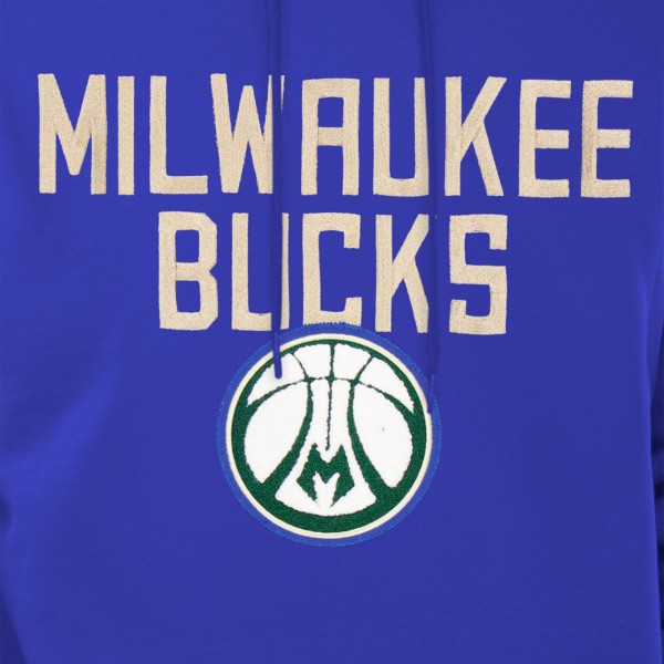 Толстовка Milwaukee Bucks New Era 2024/25 City Edition Chenille Heavyweight - Royal