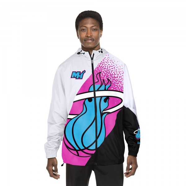 Ветровка на молнии Miami Heat New Era White 2024/25 City Edition