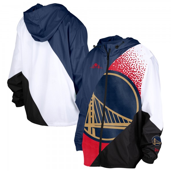 Ветровка на молнии Golden State Warriors New Era 2024/25 City Edition - Navy